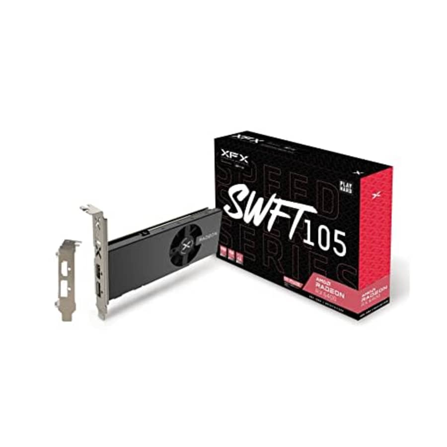 XFX Speedster SWFT105 Radeon RX 6400 Gaming Graphics Card with 4GB GDDR6, AMD RDNA 2 RX-64XL4SFG2 for $130