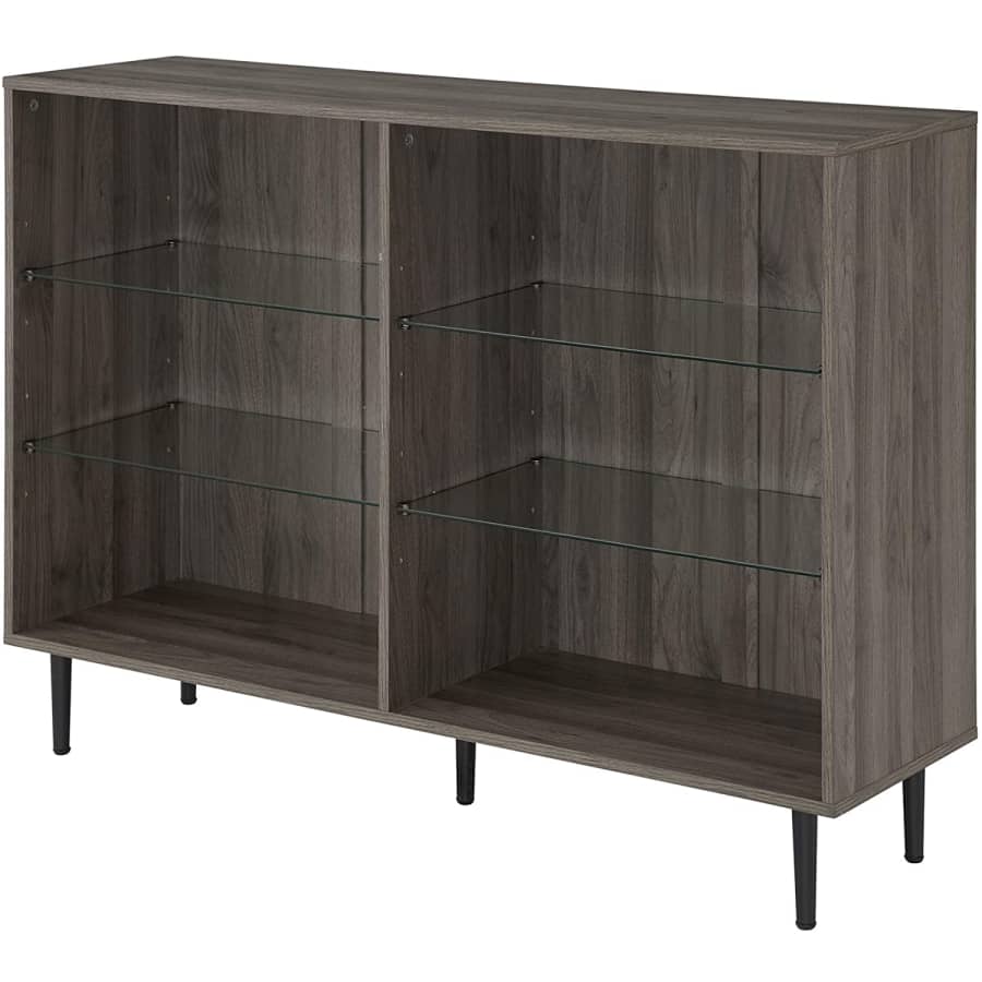 Walker Edison Harvey Glass Shelf Bookcase for $177