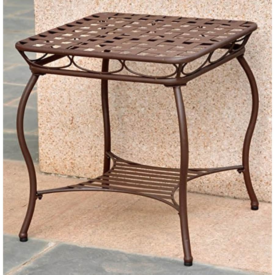 International Caravan Iron 2-Tier Patio Side Table for $76 International Caravan Iron 2-Tier Patio Side Table for $76