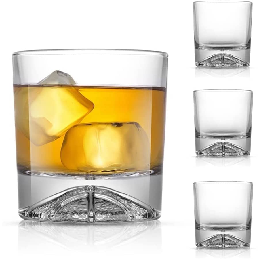 JoyJolt Swish 10-oz. Crystal Double Old Fashioned Tumbler 4-Pack for $17
