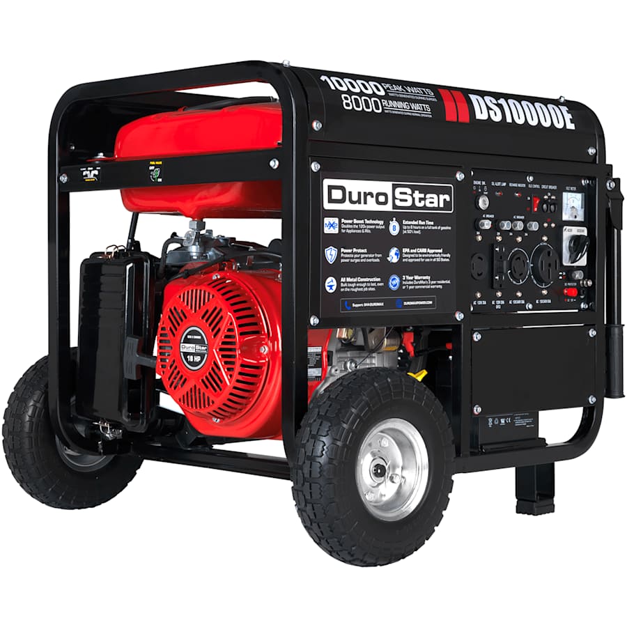 DuroStar 10,000W Portable Gas Electric Start Generator for $639