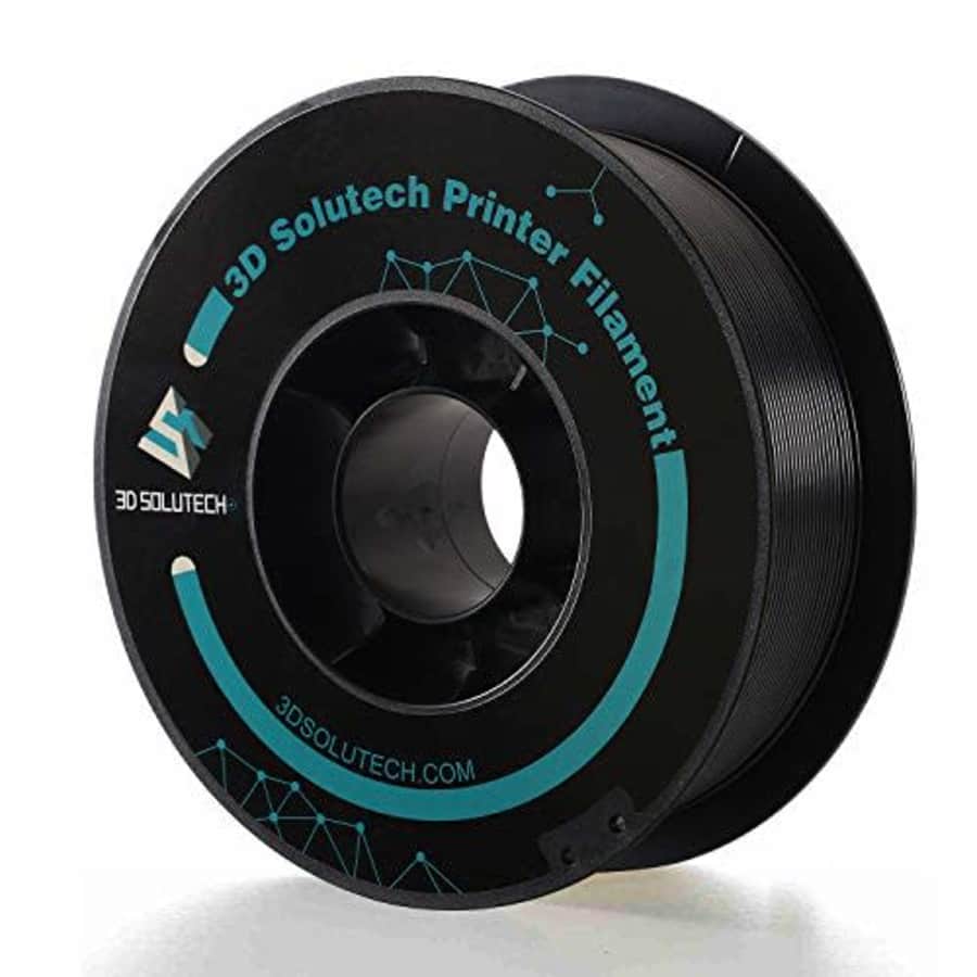 3D Solutech Real Black 3D Printer Premium PLA Filament 1.75MM Filament, Dimensional Accuracy +/- for $19