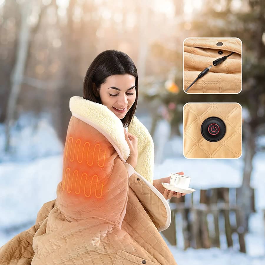 NeuType Mywarm Wearable Portable Electric Blanket for $42