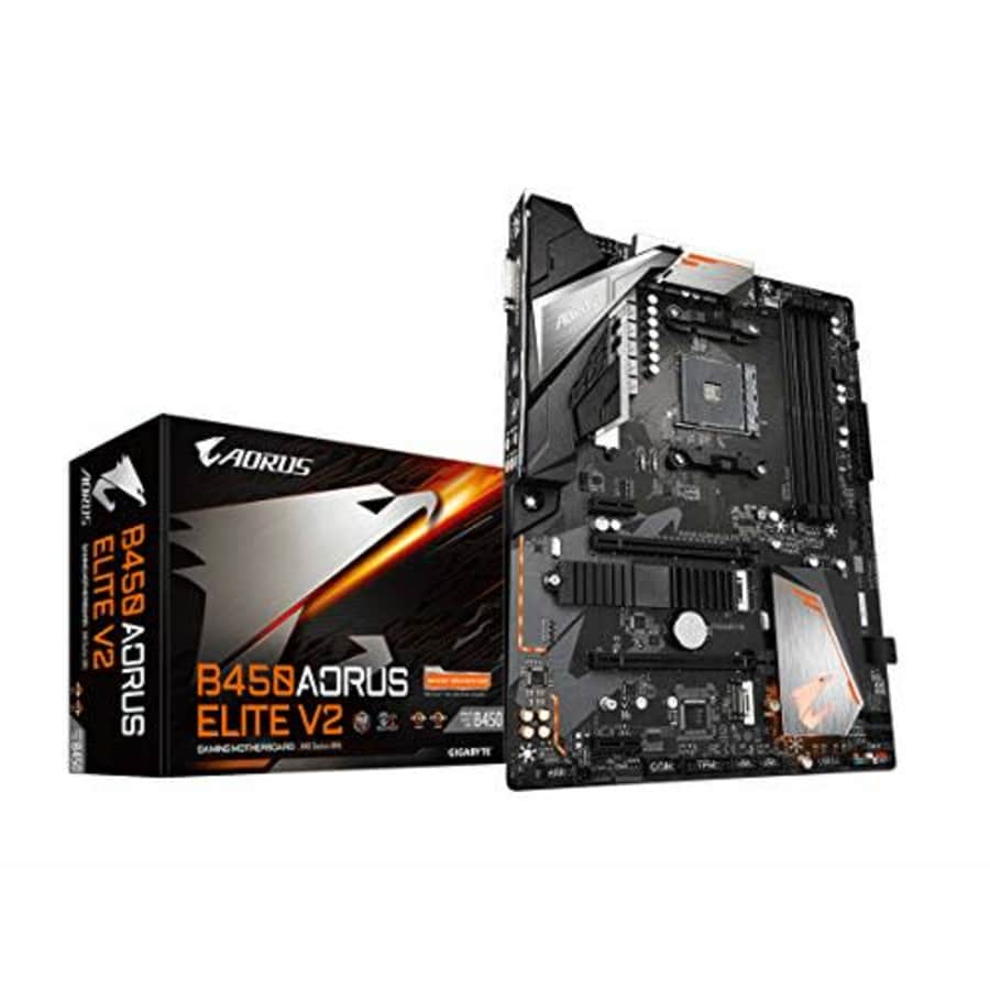 Gigabyte B450 AORUS Elite V2 (AMD Ryzen AM4/ATX/M.2 Thermal Guard/Hmdi/DVI/USB 3.1/DDR4/Motherboard) for $119 Gigabyte B450 AORUS Elite V2 (AMD Ryzen AM4/ATX/M.2 Thermal Guard/Hmdi/DVI/USB 3.1/DDR4/Motherboard) for $119
