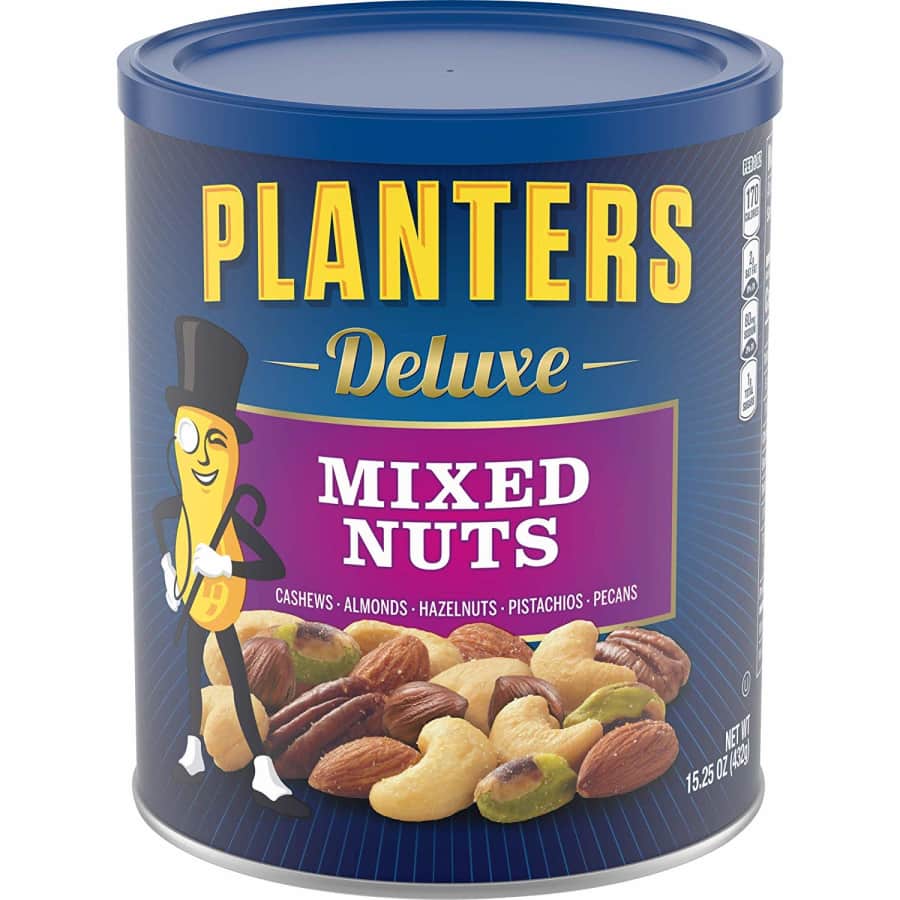 Planters Deluxe Mixed Nuts 15-oz. Can for $8