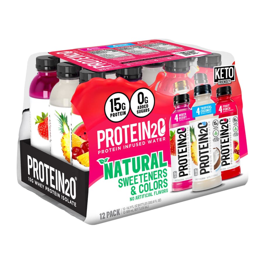 Protein2o 16.9-oz. Variety 12-pack for $12 for members Protein2o 16.9-oz. Variety 12-pack for $12 for members