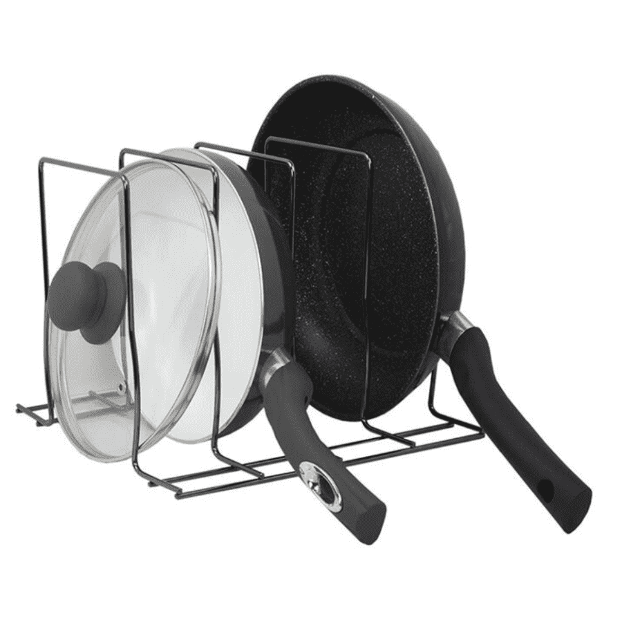 Home Basics Pan and Lid Organizer Rack for $15