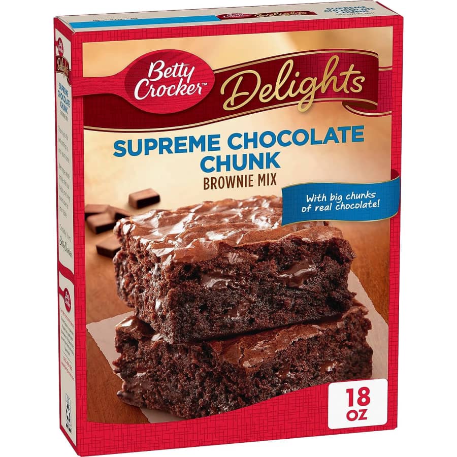 Betty Crocker Delights Supreme Chocolate Chunk Brownie Mix for $2 Betty Crocker Delights Supreme Chocolate Chunk Brownie Mix for $2