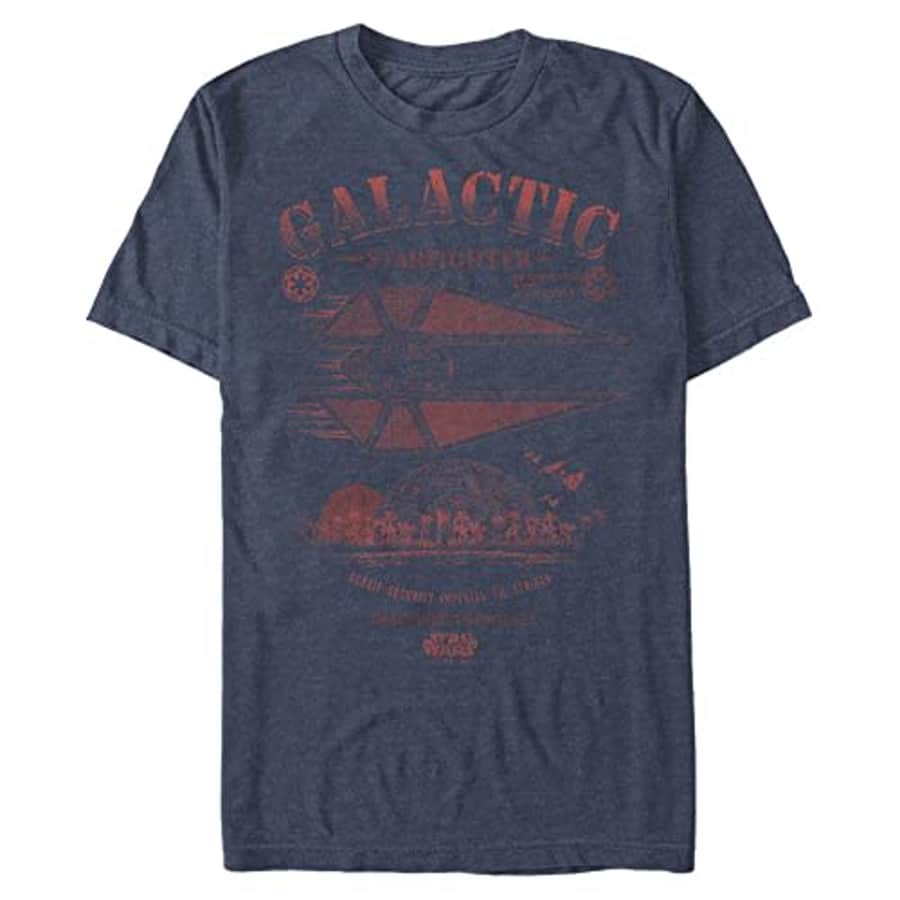STAR WARS Big & Tall Rogue One Serif Striker Men's Tops Short Sleeve Tee Shirt, Navy Blue Heather, for $20