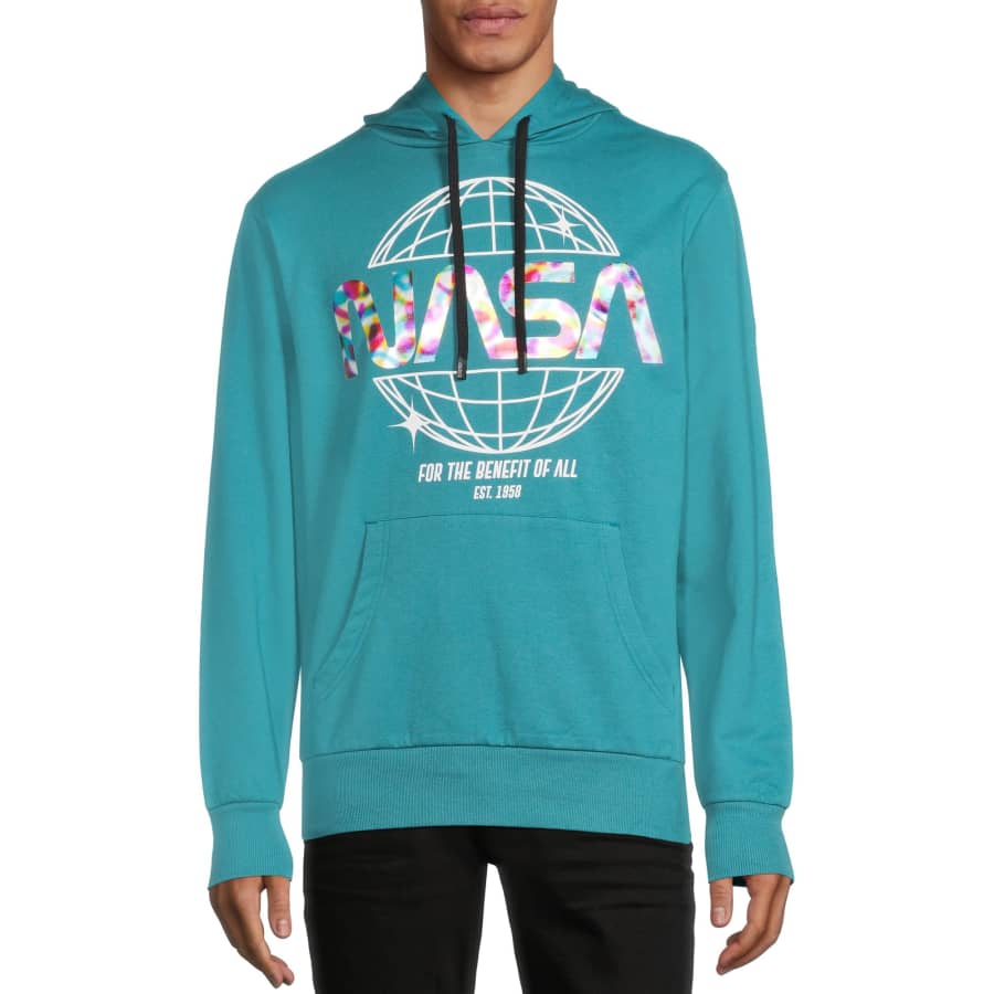 NASA Men's Retro Design Graphic Hoodie for $15