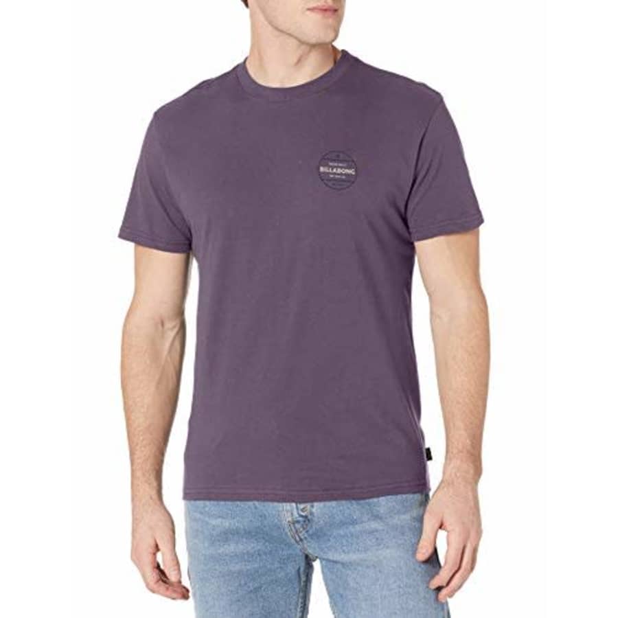 Billabong Men's Short Sleeve Premium Logo Graphic Tee T-Shirt, Purple Haze Rotor, MD for $26
