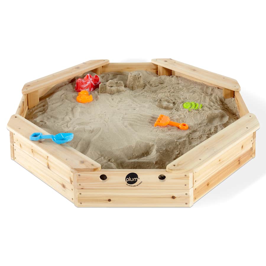 Plum Play Treasure Beach 46" Wooden Sandbox for $49 Plum Play Treasure Beach 46" Wooden Sandbox for $49
