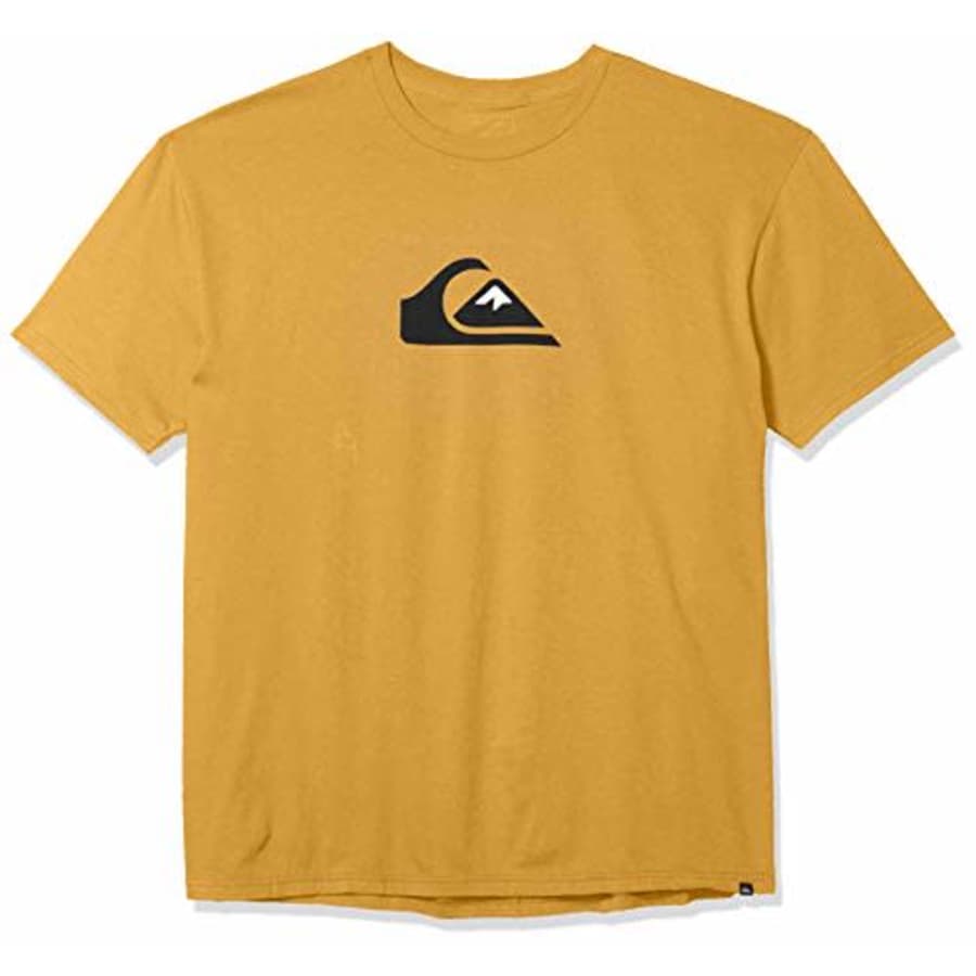 Quiksilver Men's Comp Logo Short Sleeve Tee Shirt, Honey, M for $19