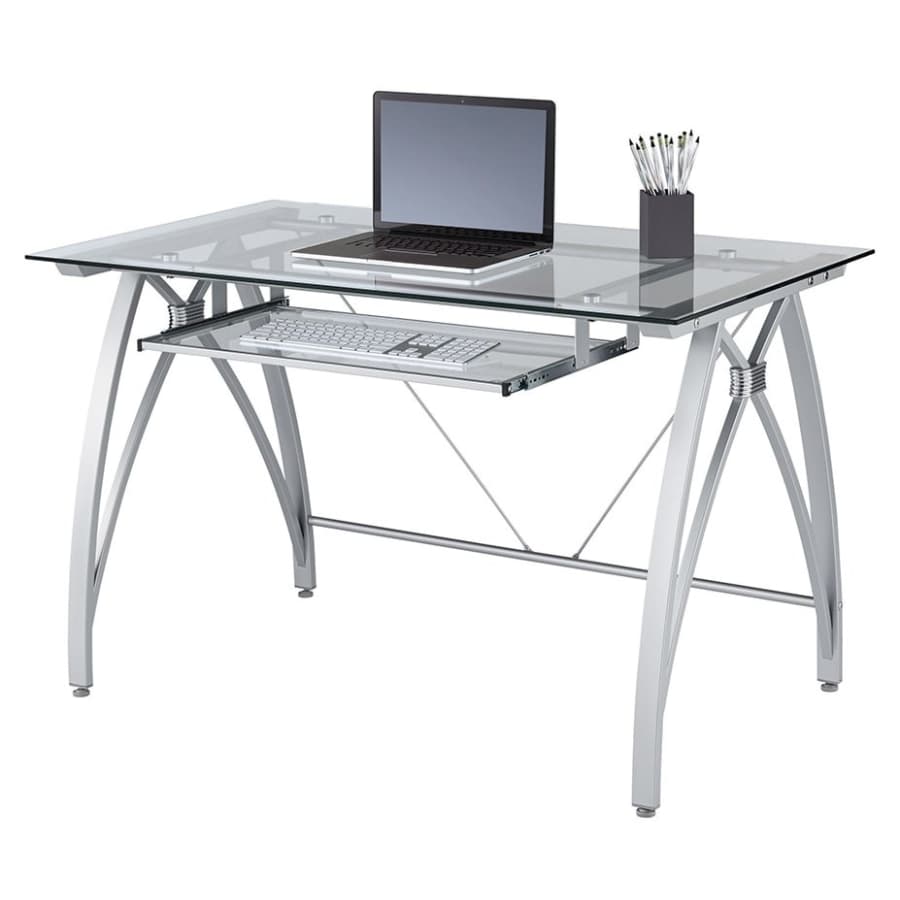 Realspace Vista 48" Glass Computer Desk for $150