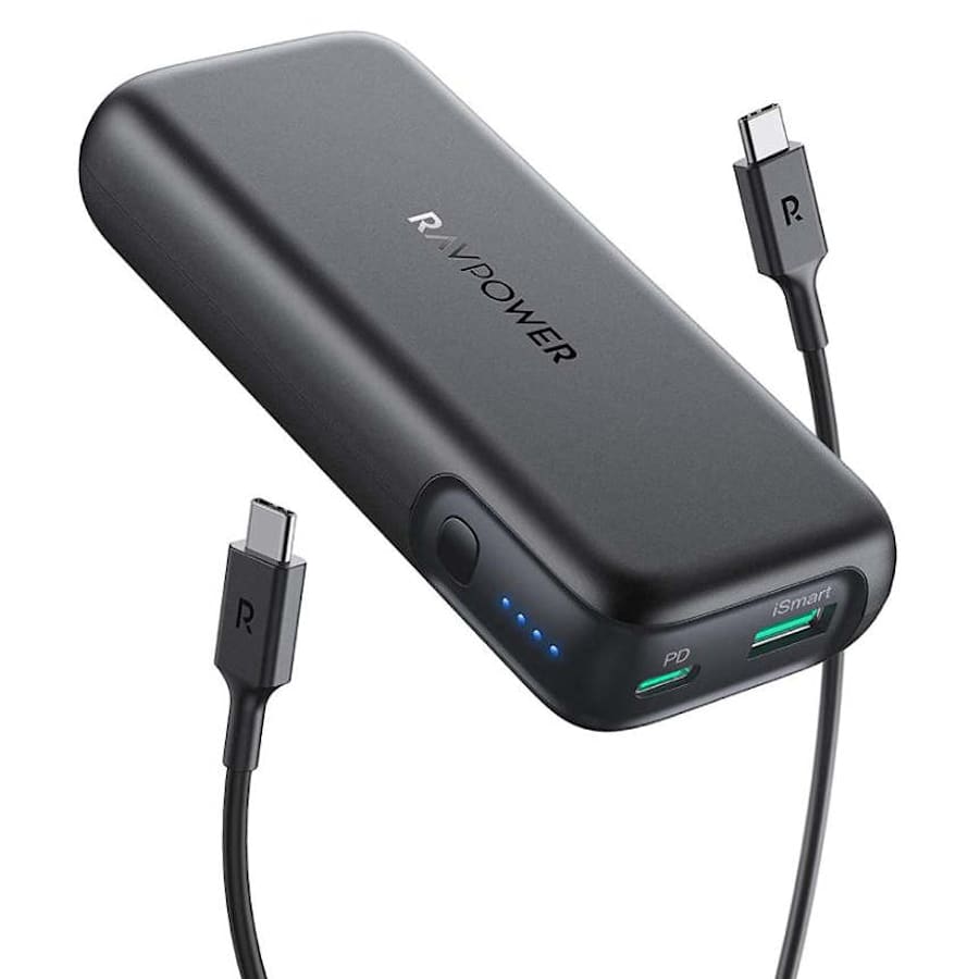 RAVPower 10,000mAh 20W USB-C Portable Power Bank for $11
