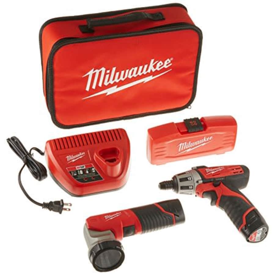 MILWAUKEE ELEC TOOL 2482-22 M12 12V Cordless Lithium-Ion 2 Tool Combo Kit with Bit Set for $140