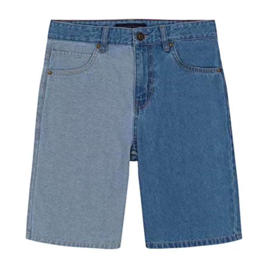 Tommy Hilfiger Boys' 5-Pocket Stretch Denim Short, Two-Tone, 8 for $26