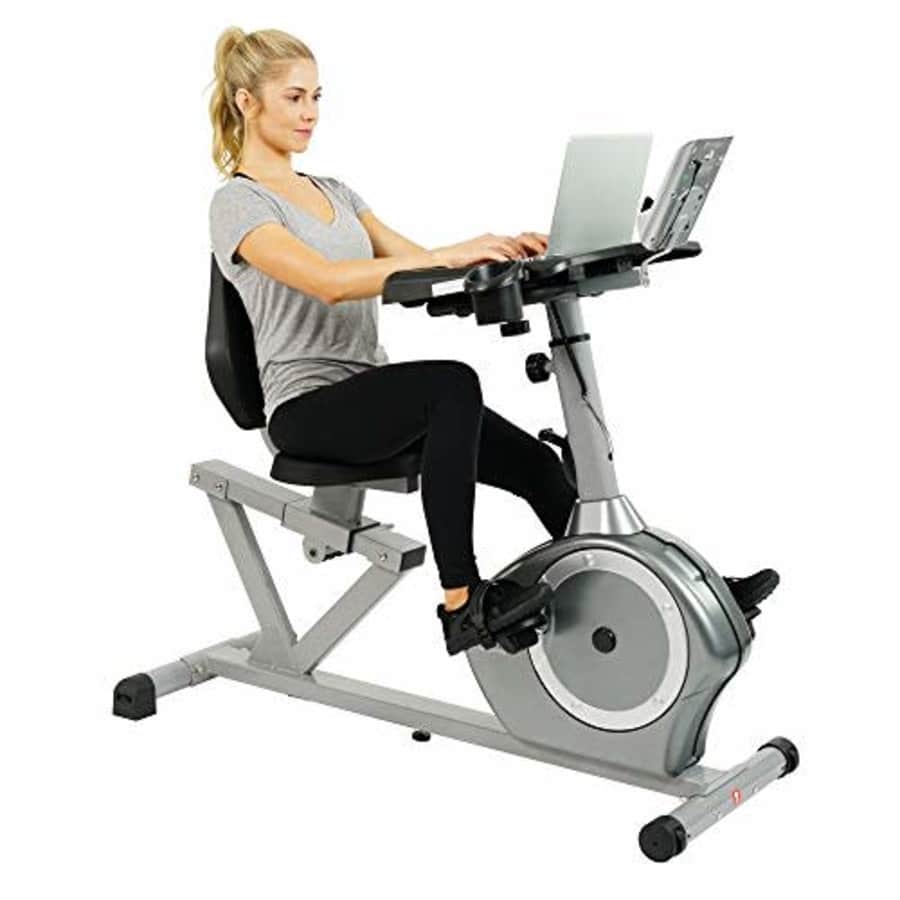 Sunny Health & Fitness Magnetic Recumbent Desk Exercise Bike, 350lb High Weight Capacity, Monitor - for $326 Sunny Health & Fitness Magnetic Recumbent Desk Exercise Bike, 350lb High Weight Capacity, Monitor - for $326