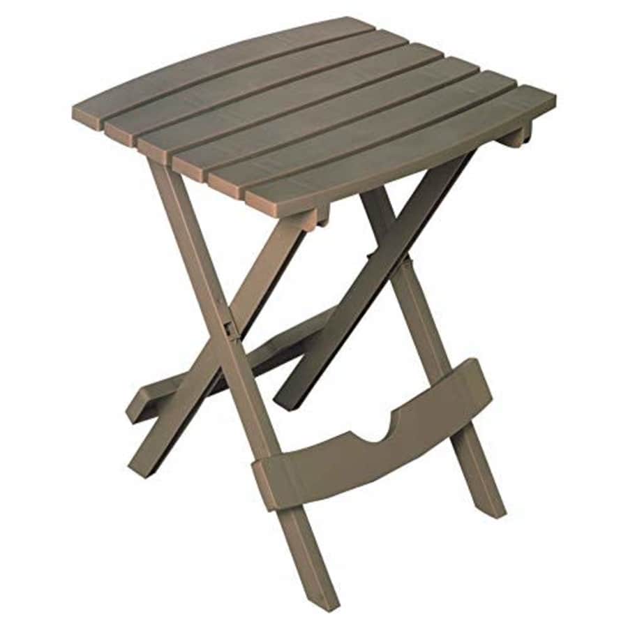 Adams 8510-96-3734 Quik Fold Patio Side Table, Resin, Portobello - Quantity 4 for $30