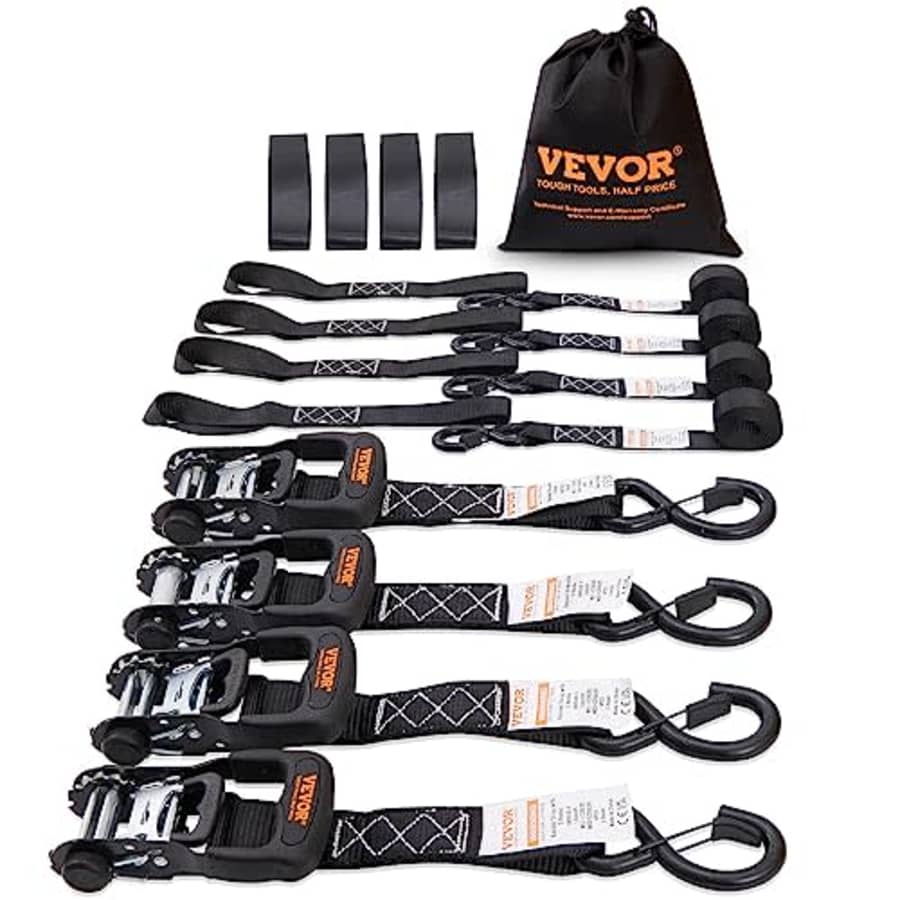Vevor Ratchet Tie Down Strap 4-Pack for $24