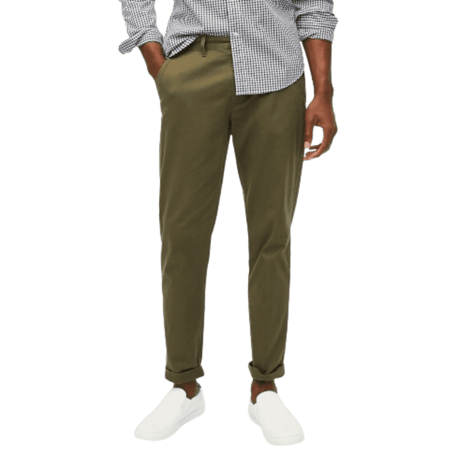 J.Crew Factory Men's Straight-Fit Flex Chino Pants for $19