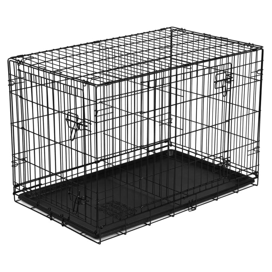 Vibrant Life 36" Double Door Folding Dog Crate / Kennel with Divider for $34