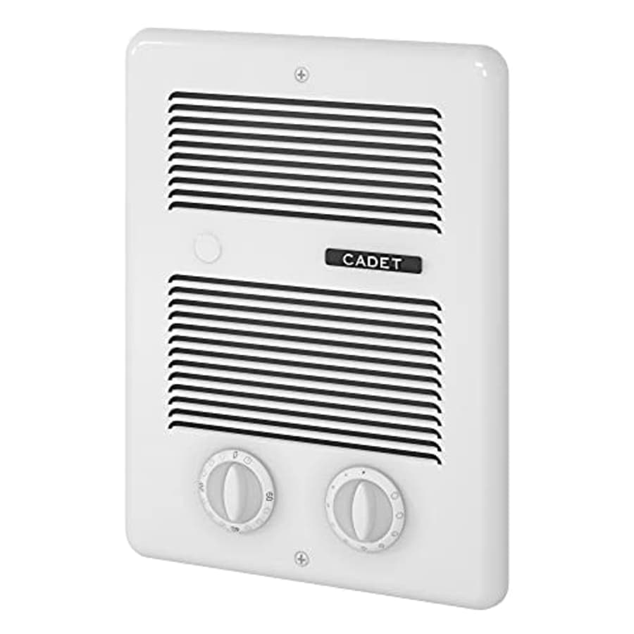Cadet Com-Pak Bath Electric Wall Heater Complete Unit with Thermostat and Timer (Model: CBC103TW, for $174