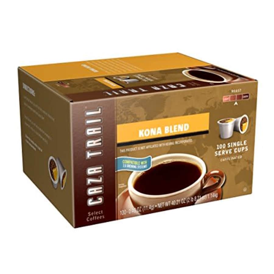 Caza Trail Coffee, Kona Blend, 100 Single Serve Cups for $96 Caza Trail Coffee, Kona Blend, 100 Single Serve Cups for $96