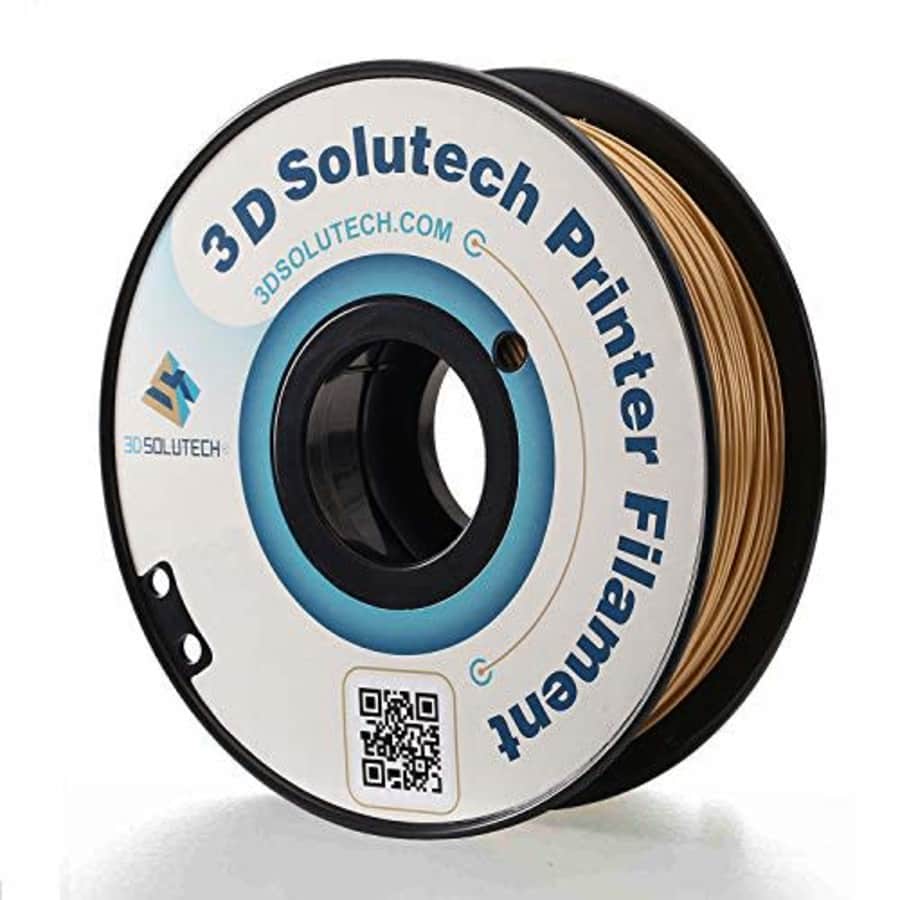 3D Solutech - PLA175RGLD Real Gold 3D Printer PLA Filament 1.75MM Filament, Dimensional Accuracy for $19