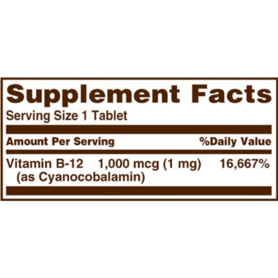 Sundown High Potency, Vitamin B-12 1000 mcg, 60 tablets (Pack of 4) for $29