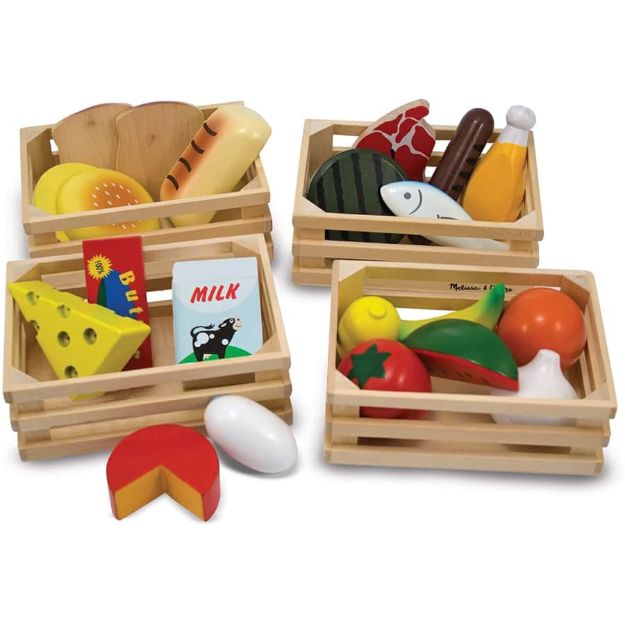 Melissa & Doug 25-Piece Wooden Food Toy Set for $18