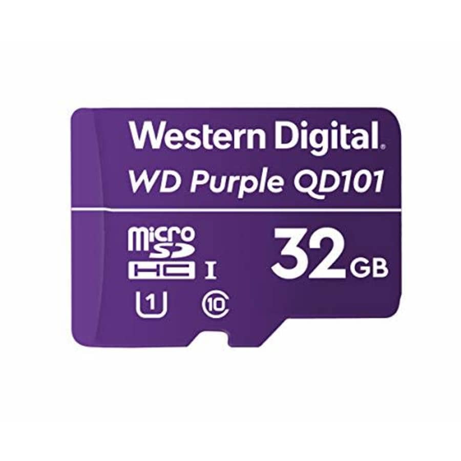 Western Digital SC QD101 Micro SD Card 32GB WD Purple Surveillance Camera WDD032G1P0C for $21