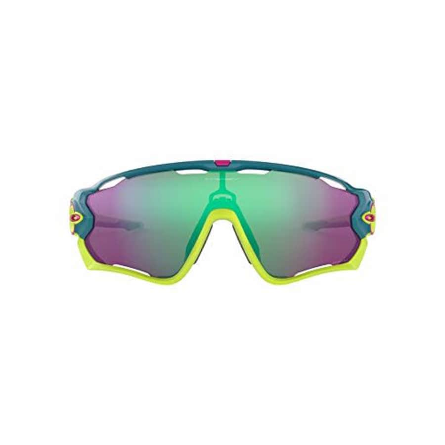 Oakley Men's OO9290 Jawbreaker Shield Sunglasses, Matte Balsam/Prizm Road Jade, 31 mm for $141