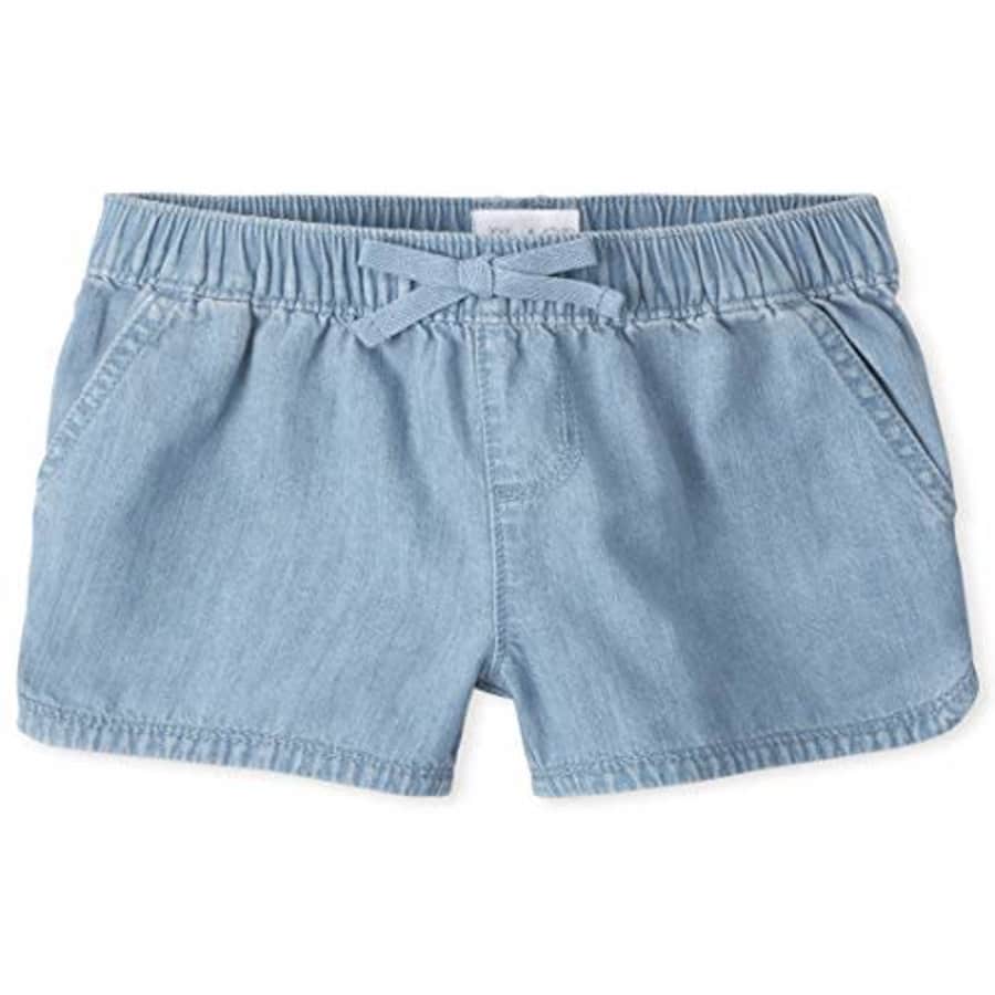 The Children's Place Girls' Slim Denim Pull On Shorts, LT 90S BLU WSH, 4S for $13