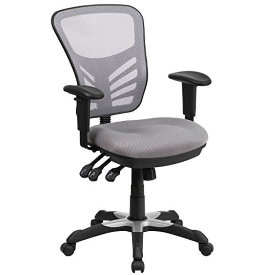 Flash Furniture Mid-Back Gray Mesh Multifunction Executive Swivel Ergonomic Office Chair with for $134