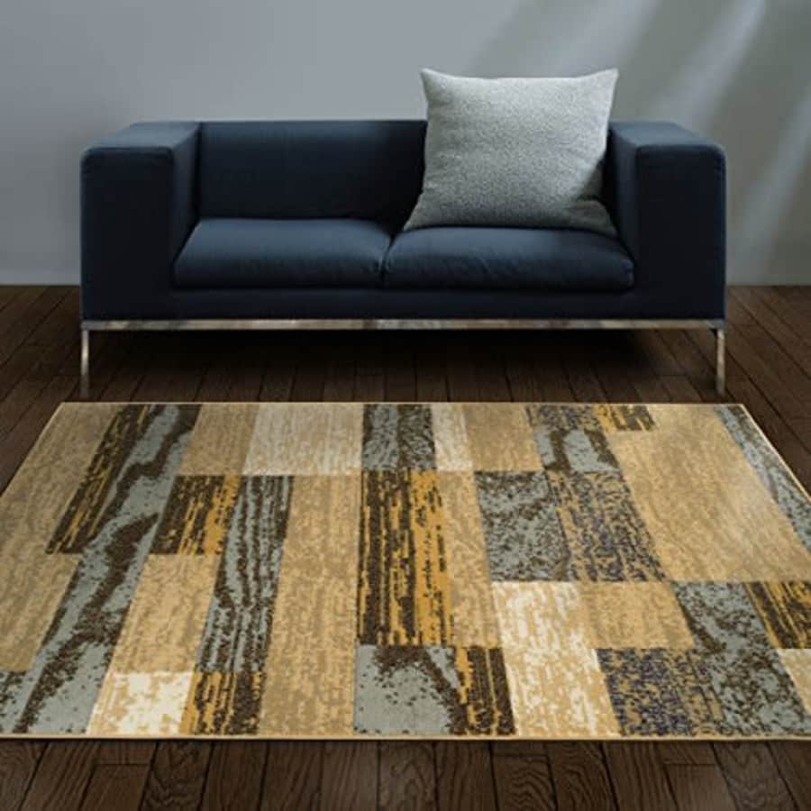 SUPERIOR Rockwood Area Rug, 5' x 8', Light Blue-Beige for $90