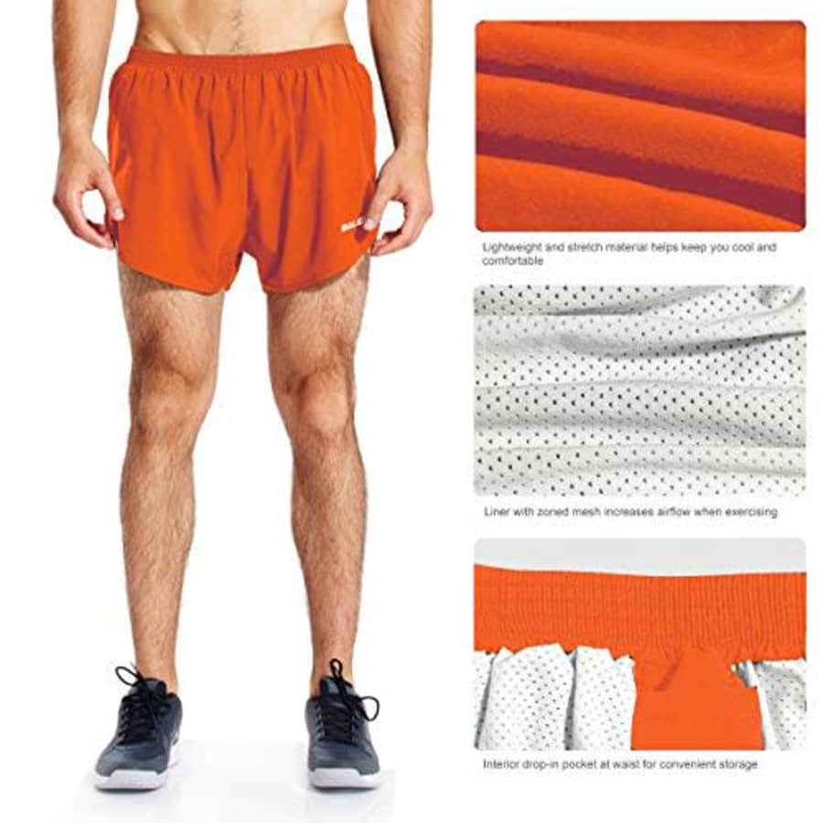 BALEAF Men's 3 Inches Running Shorts Athletic Wicking Sports Jogging Track Shorts Split Training for $19 BALEAF Men's 3 Inches Running Shorts Athletic Wicking Sports Jogging Track Shorts Split Training for $19