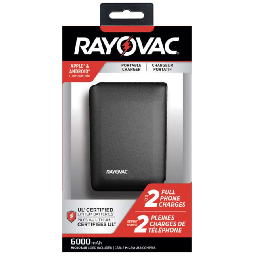 Rayovac 6,000mAh Portable Charger for $15 Rayovac 6,000mAh Portable Charger for $15