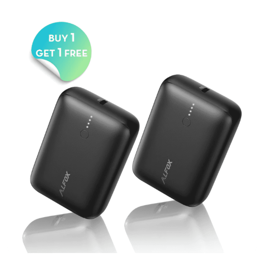 Alfox 10,000mAh 20W PD3.0 + USB-C Mini Power Bank 2-Pack for $36