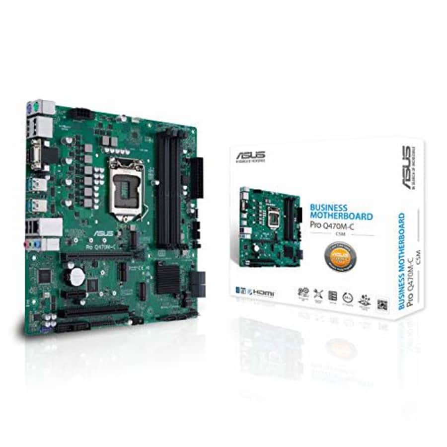 ASUS PRO Q470M-C/CSM LGA1200 (Intel 10th Gen) uATX Commercial Motherboard (Intel vPro, Intel LAN, for $150