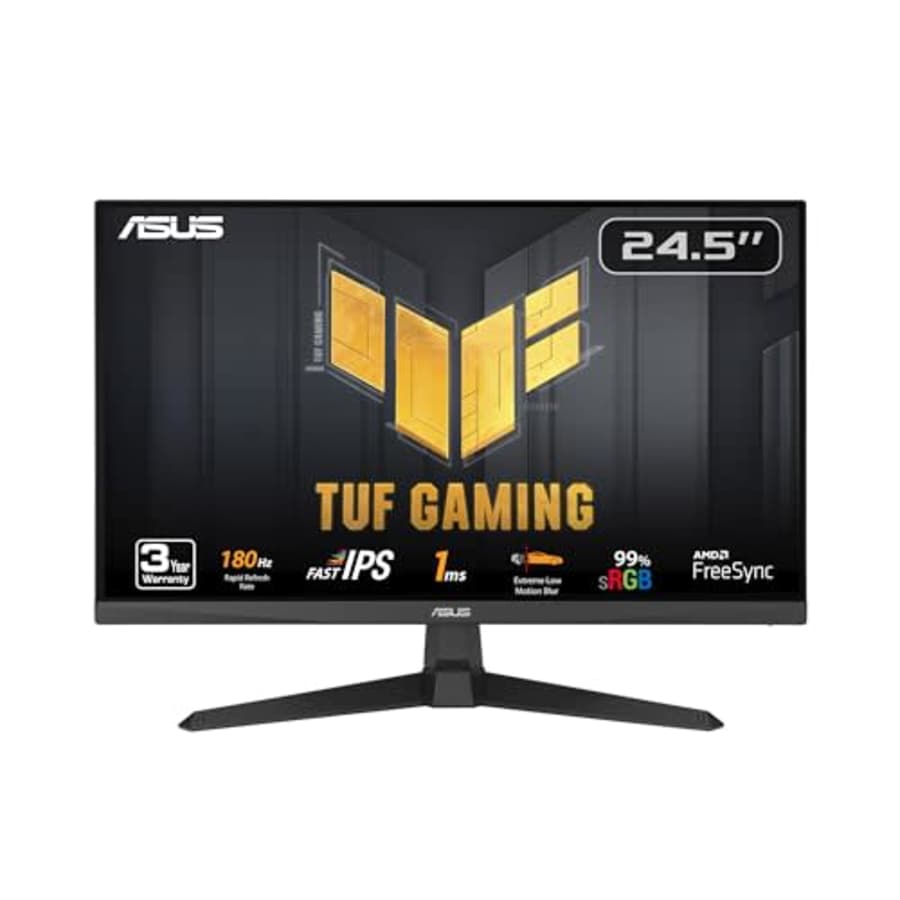 ASUS TUF Gaming 25 (24.5 viewable) 1080P Gaming Monitor (VG259Q3A) FHD, 180Hz, 1ms, Fast IPS, for $129
