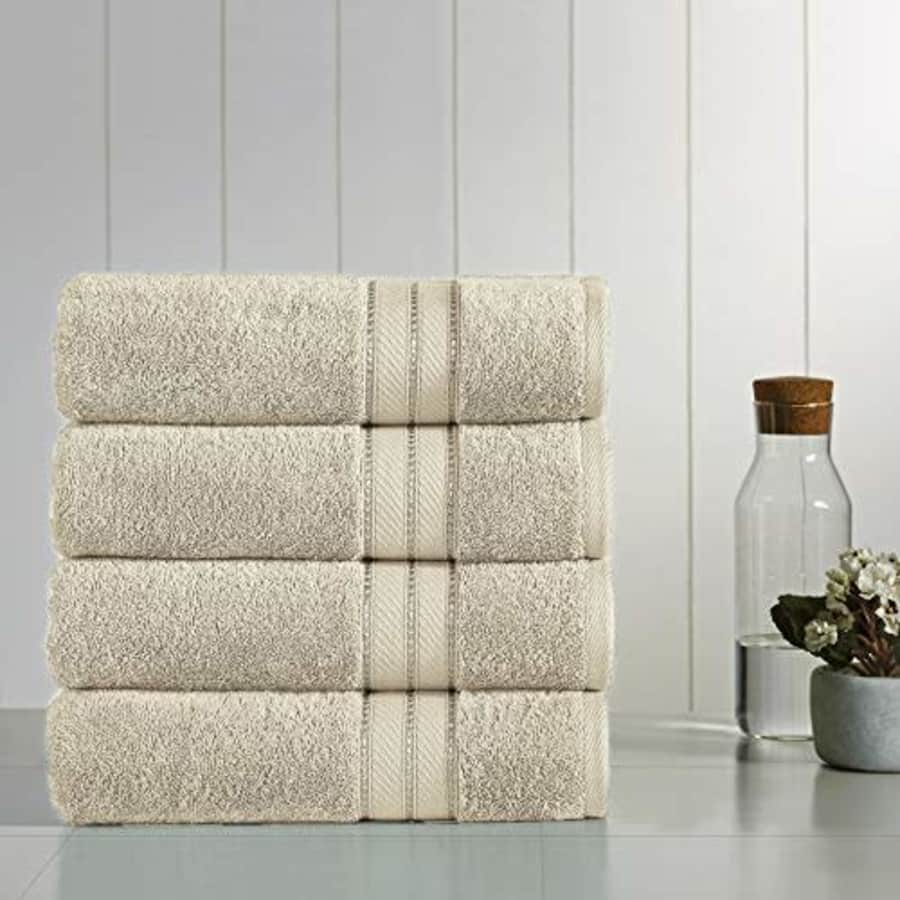 Amrapur Overseas 4-Pack SpunLoft Bath Towel Sand 30x54 for $48 Amrapur Overseas 4-Pack SpunLoft Bath Towel Sand 30x54 for $48