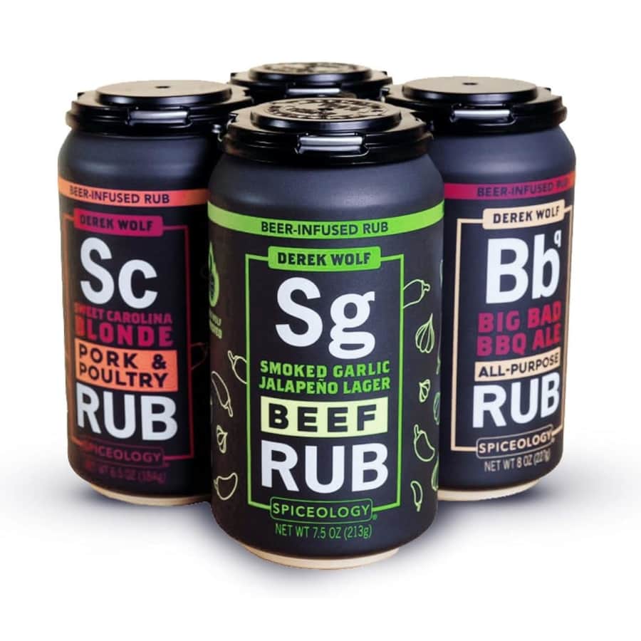 Spiceology & Derek Wolf 4-Pack Beer-Infused Rub Sampler for $48