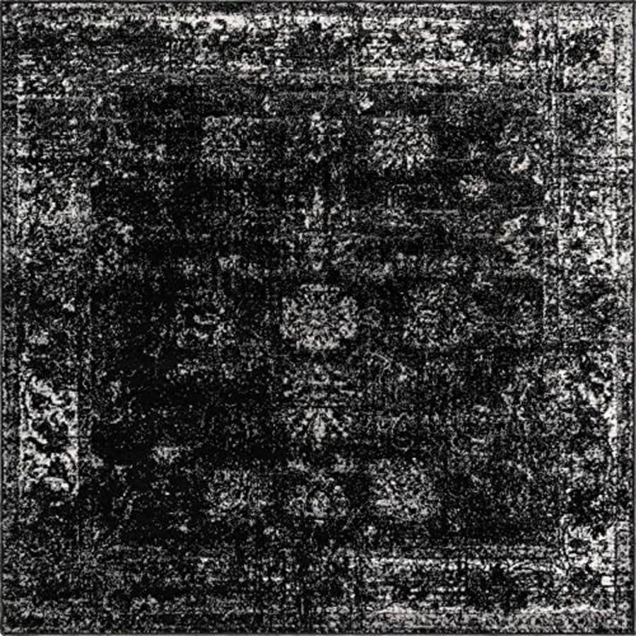 Unique Loom Sofia Traditional Area Rug, 6' 0 x 6' 0, Black for $55