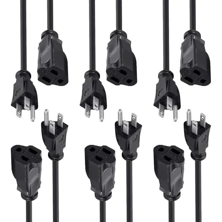Monoprice 6-Foot 3-Prong Extension Cord 6-Pack for $12 Monoprice 6-Foot 3-Prong Extension Cord 6-Pack for $12