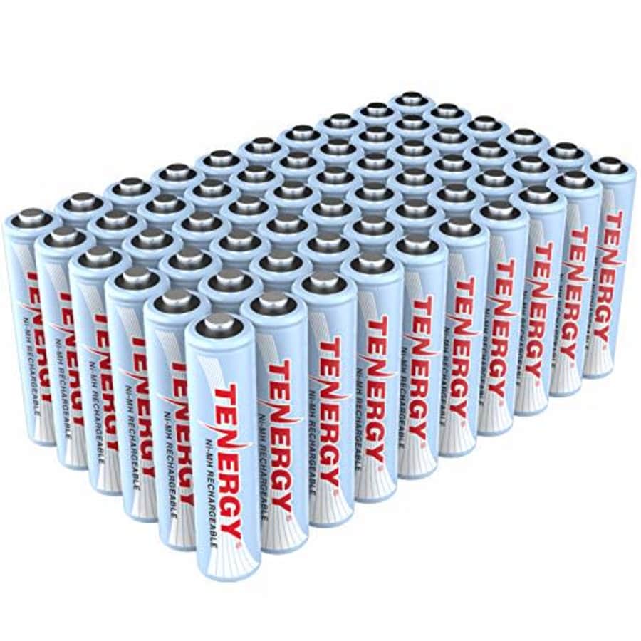 TenergyAAA Rechargeable Battery, High Capacity 1000mAhNiMH AAA Battery, 1.2VTriple A Batteries,60 for $35