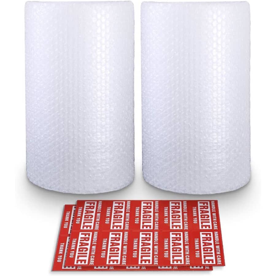 Bubble Cushioning Nylon Wrap Rolls 2-Pack for $16