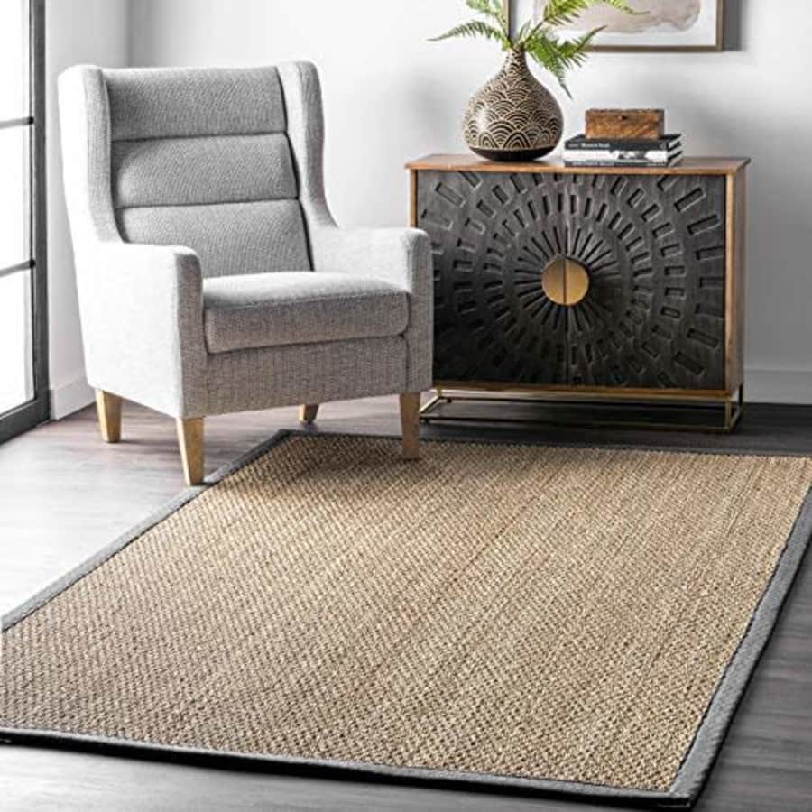 nuLOOM Elijah Natural Seagrass Farmhouse Area Rug, 3' x 5', Dark Grey for $105 nuLOOM Elijah Natural Seagrass Farmhouse Area Rug, 3' x 5', Dark Grey for $105