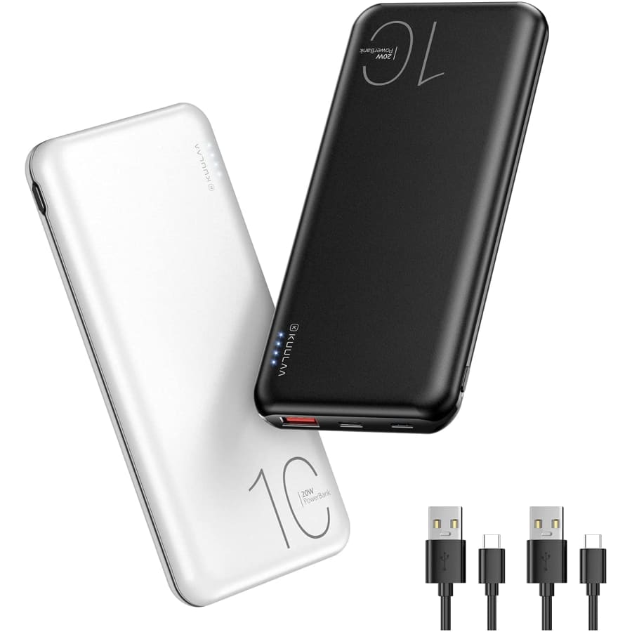 Kuulaa 10,000mAh USB-C Power Bank 2-Pack for $18