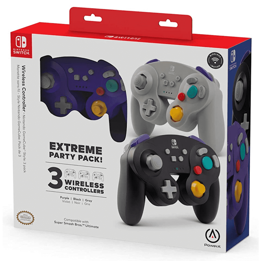 PowerA GameCube Style Controller for Switch 3-Pack for $70